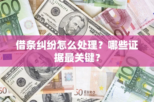 北京借条纠纷怎么处理？哪些证据最关键？