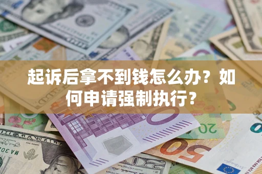 北京起诉后拿不到钱怎么办？如何申请强制执行？