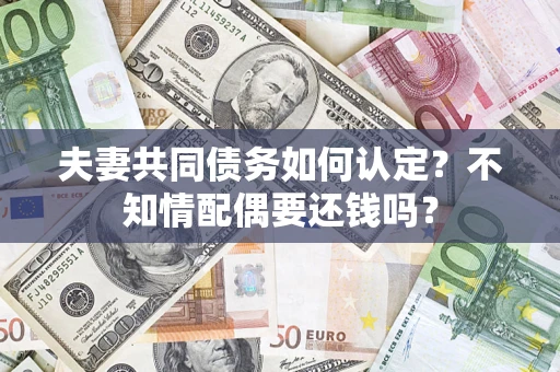 北京夫妻共同债务如何认定？不知情配偶要还钱吗？