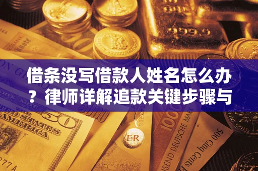 北京借条没写借款人姓名怎么办？律师详解追款关键步骤与证据链构建