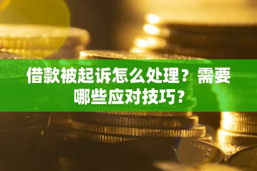 北京借款被起诉怎么处理？需要哪些应对技巧？
